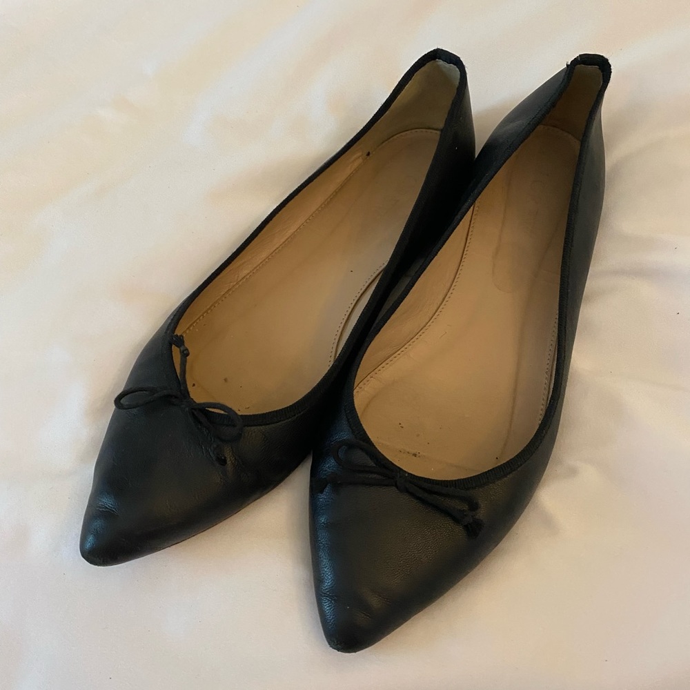 J Crew Black Pointy Flats